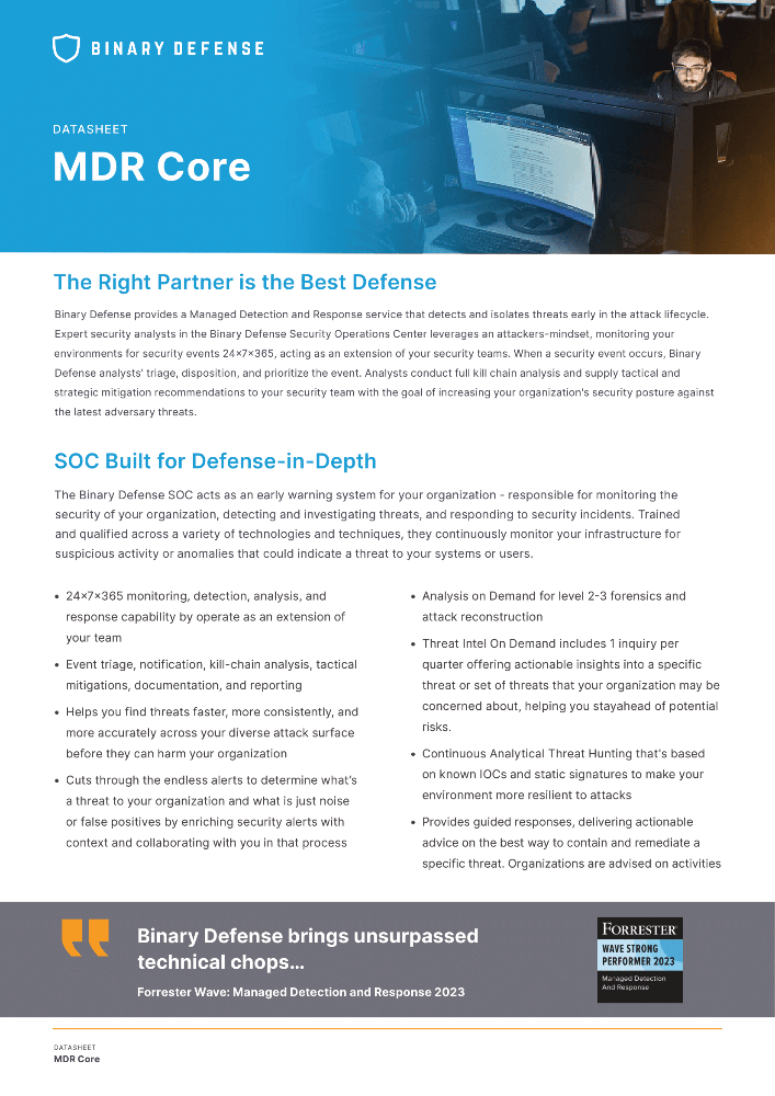 BD MDR Core Datasheet Cover