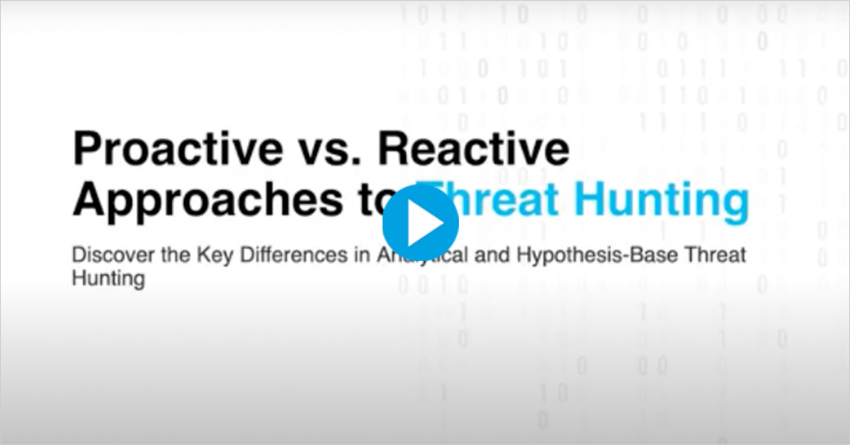 Proactive vs. Reactive Approaches to Threat Hunting Cover